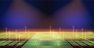 Neon mesh empty stage background vector