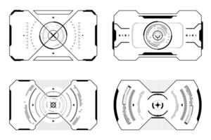 Sci-fi futuristic HUD interface screen.Square frame technology display. vector
