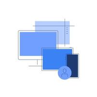 Responsive layouts and screens resolution vector