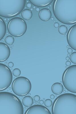 Clear water drops border. Bubble Drop frame banner. Waterdrops liquid border or frame