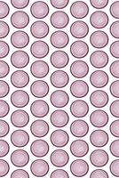 Seamless pattern of red onion sliced, with rings. Onion background or wallpaper vector