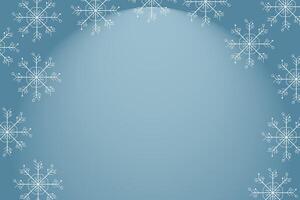 Winter snow frame. Christmas Snowflakes border. Snowy frame frozen background vector