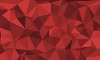 Abstract irregular polygon background in red cherry color. triangle pattern design vector