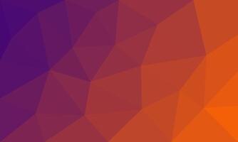 Orange and violet gradient in abstract polygon shape background texture. modern mosaic illustration with triangle shape pattern elements for display, business, website, surface, advertising, display vector