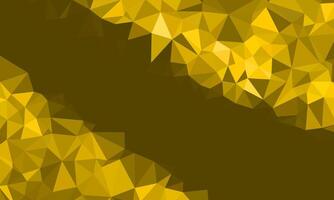 Abstract irregular polygon background in dark gold yellow color. triangle pattern design for decoration, banner, greeting, invitation, website, advertising, cover, backdrop vector