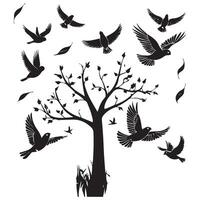 Tree Silhouette Design For Creator vector