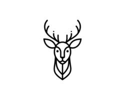 A deer head with a geometric pattern on it vector