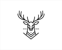 A deer head with a geometric pattern on it vector