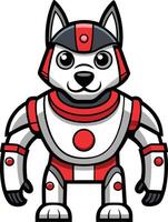 A cartoon robot dog vector