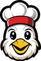 A cartoon chef's hat on an eagle's head vector