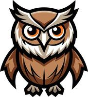 An owl with big eyes and a big nose vector
