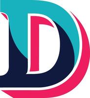 The logo for d, a company that provides services vector