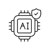 Ethical AI illustration focusing on responsible technology, governance, fairness, transparency, and sustainable artificial intelligence practices. vector