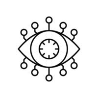 Illustration of AI transparency principles, ethics, accountability, and fairness in artificial intelligence and machine learning technologies. vector