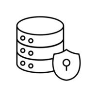 Illustration highlighting data security measures, encryption, and protection strategies for information systems in modern technology. vector
