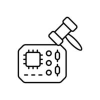 Detailed illustration of AI regulation principles, legal frameworks, and policy development to govern artificial intelligence and machine learning technologies. vector