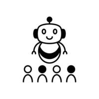 Illustration showcasing an AI ethics committee, focusing on governance, accountability, and ethical guidelines in artificial intelligence. vector