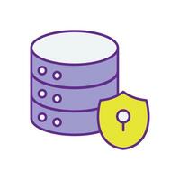 Illustration highlighting data security measures, encryption, and protection strategies for information systems in modern technology. vector