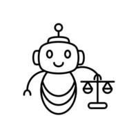 Illustration of AI accountability concepts showcasing transparency, responsibility, governance, ethics, and fairness for artificial intelligence and technology sectors. vector