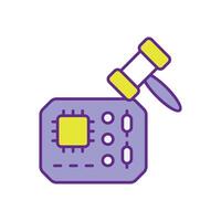 Detailed illustration of AI regulation principles, legal frameworks, and policy development to govern artificial intelligence and machine learning technologies. vector