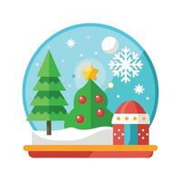 Artificial Snow and Frosted Decor Black Silhouette on White Background vector