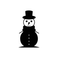 Tall Snowman with Three Layers and a Woolen Scarf vector