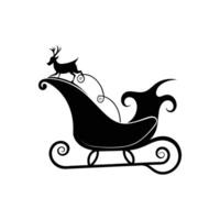Santa's Sleigh with Large Runners and Elegant Curves vector