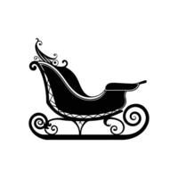 Traditional Sleigh with Tall Backrest and Ornate Runners vector