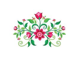 Floral Border Design Symmetrical Vine Pattern vector