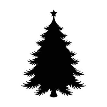 Christmas Tree Wrapped in Tinsel with a Cascading Effect vector