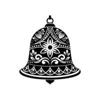 Ornamental Bell with Bold Patterns and Decorative Accents vector