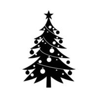 Tall Christmas Tree with Perfectly Symmetrical Branches Artwork vector