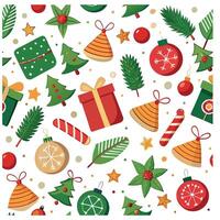 Festive Christmas Patterns Wrapping Paper Design Minimalist Style vector