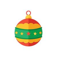 Jingle Ornament Christmas Silhouette on White Background Minimalist Design vector
