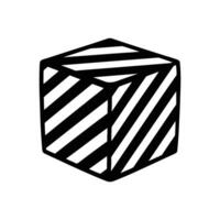 Perfectly Wrapped Box with Candy Cane Stripe Pattern vector