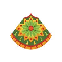 Tree Skirt Pattern Design on White Background vector