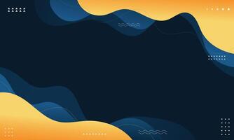 Abstract wavy fluid border modern background vector
