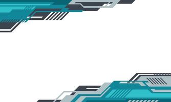 Abstract futuristic technology cyberspace border blank background vector