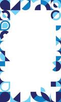 Abstract geometric bauhaus pattern blank border background vector