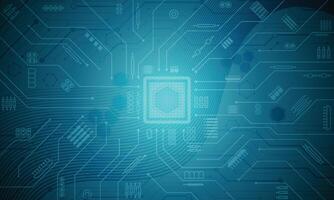 Abstract blue gradient circuit board technology digital background vector