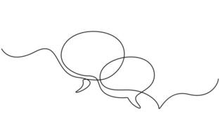 Speech bubble line art drawing vector