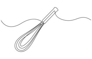 Whisk Continuous Line Art vector