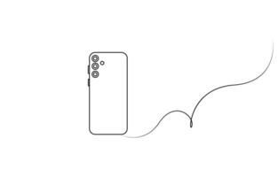 Mobile phone touch screen gadget modern vector