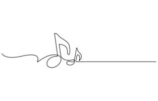 one music line art draw vector