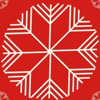 Christmas Snowflake pattern, Seamless Line snowflakes vector