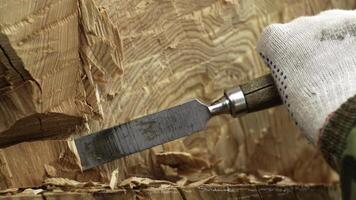 The Art of Craftsmanship in Woodworking Exploring Intricate and Detailed Chisel Work. Stock Clip photo
