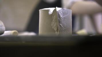 Exploring the Art of Crafting Pottery A Showcase of Artisan Skills in Creative Action. Stock Clip photo