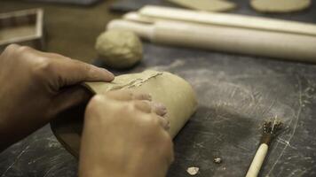 Hands Skillfully Shaping Clay The Artisan Craft of Pottery in Action and Creation. Stock Clip photo