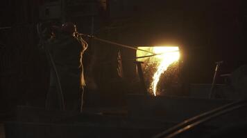 The Art of Crafting Metal in a Fiery Forge with Passion and Skill for Masterpieces. Stock Clip photo