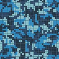 Digital camouflage pattern background, seamless military blue clothing style. Camo repeat print for wallpapers, tile or prints on fabric. vector
